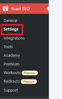 yoast seo plugin settings